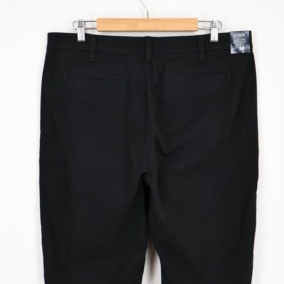 NWT J.Crew Factory High-Rise Straight Leg Girlfriend Chino Pant In Black Size 14 - Picture 4 of 8